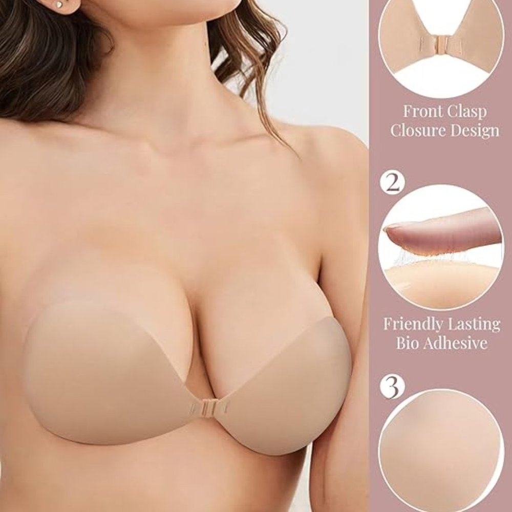 New Adhesive Push Up Bra 38B 38C 36D 36C - Picture 3 of 9